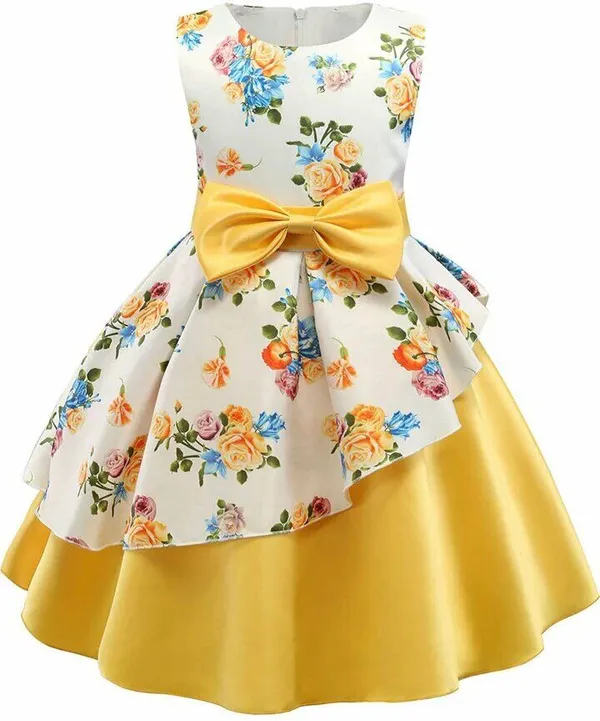 Yellow_Georgette_Kids_Dress_For_Girls