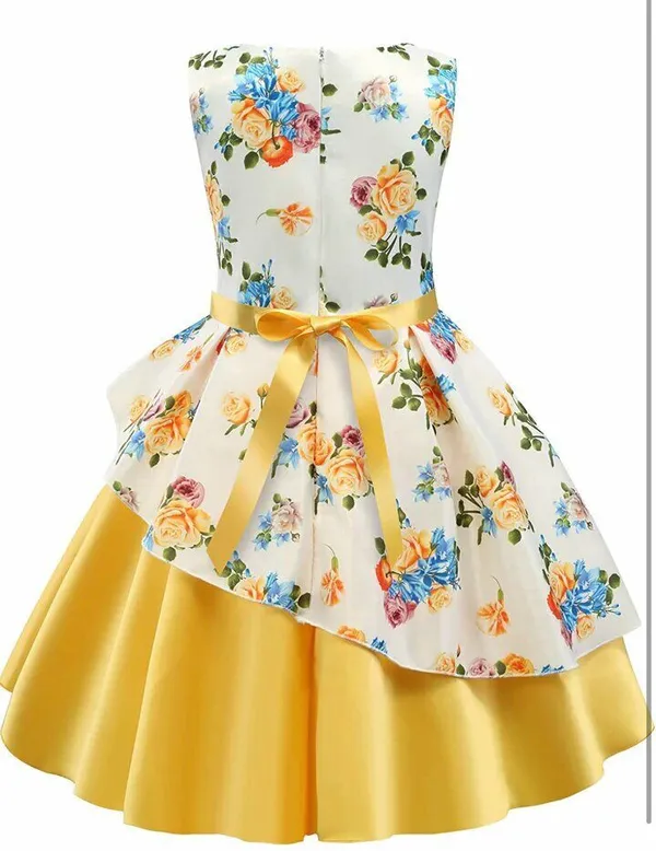 Yellow_Georgette_Kids_Dress_For_Girls