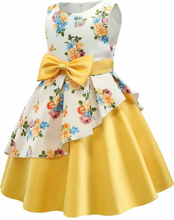 Yellow_Georgette_Kids_Dress_For_Girls