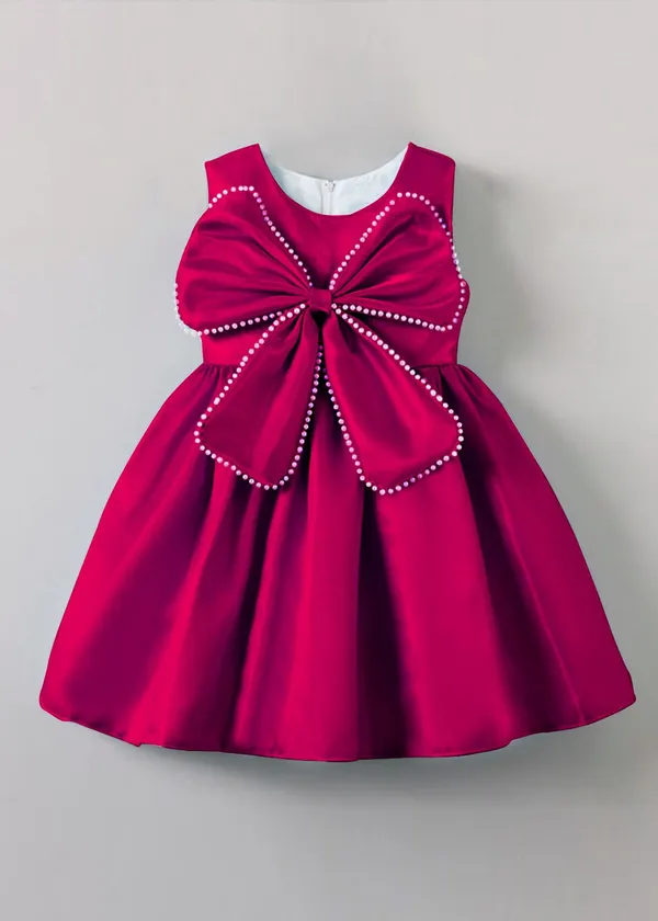 Pink_Georgette_Kids_Dress_For_Girls