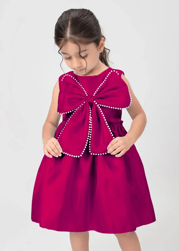 Pink_Georgette_Kids_Dress_For_Girls