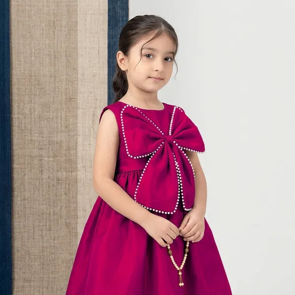 Pink_Georgette_Kids_Dress_For_Girls