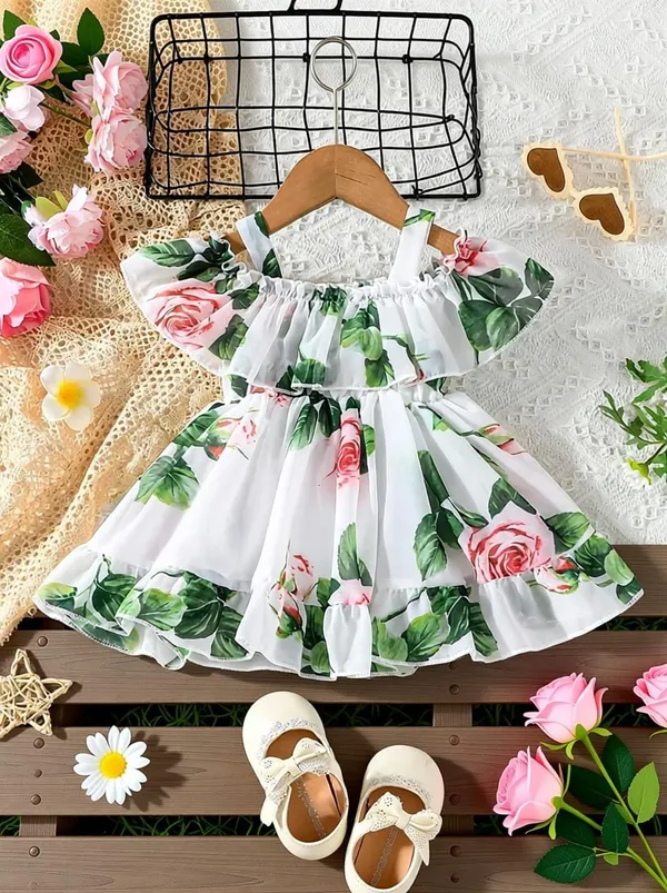 White_Georgette_Kids_Dress_For_Girls