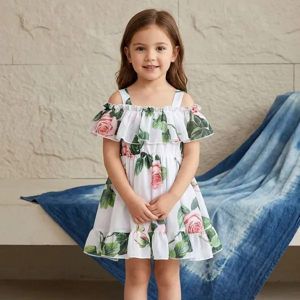 White_Georgette_Kids_Dress_For_Girls