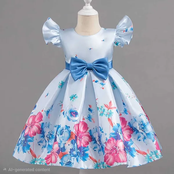 Sky_Blue_Georgette_Kids_Dress_For_Girls