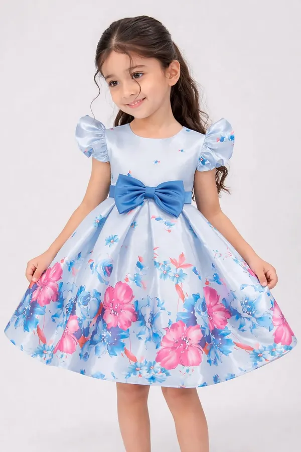 Sky_Blue_Georgette_Kids_Dress_For_Girls