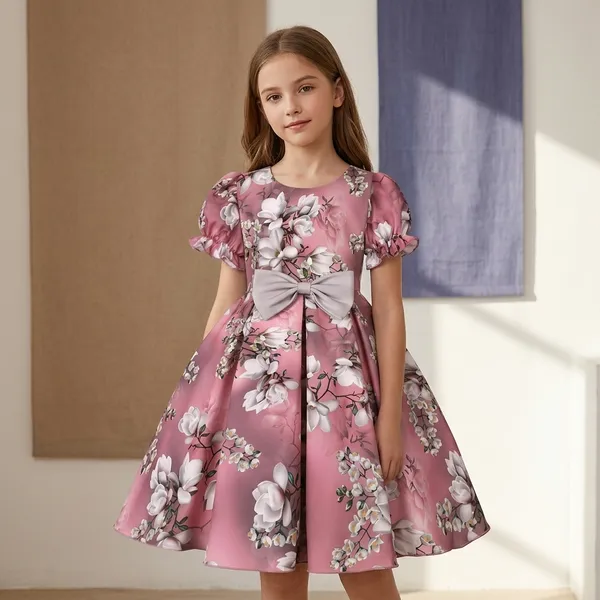 Pink_Georgette_Kids_Dress_For_Girls