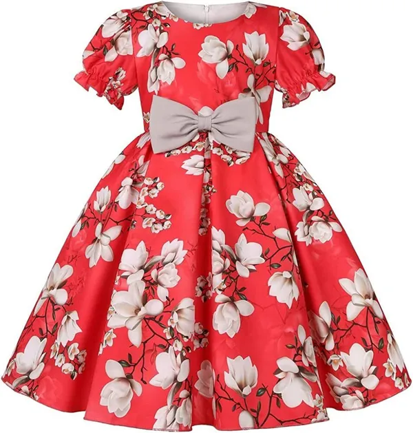 Red_Georgette_Kids_Dress_For_Girls