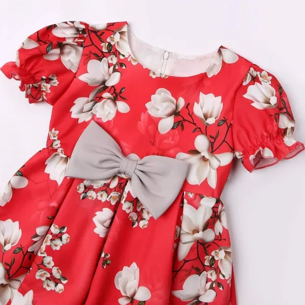 Red_Georgette_Kids_Dress_For_Girls