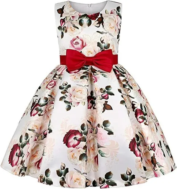 Cream_Georgette_Kids_Dress_For_Girls