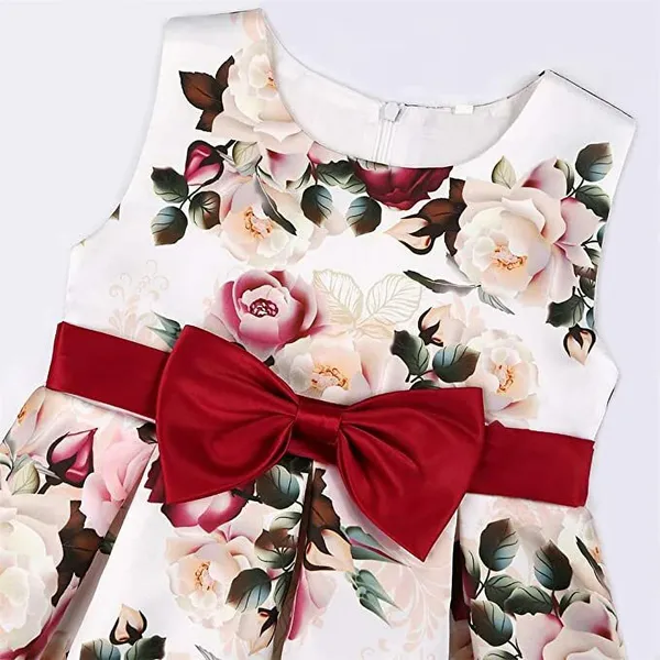 Cream_Georgette_Kids_Dress_For_Girls