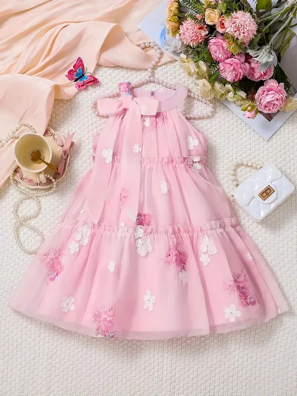 Pink_Georgette_Kids_Dress_For_Girls
