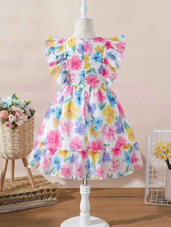 Multi_Georgette_Kids_Dress_For_Girls