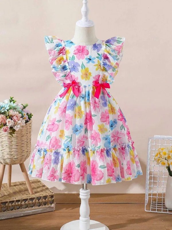 Multi_Georgette_Kids_Dress_For_Girls