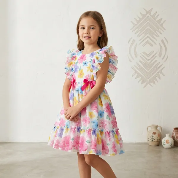 Multi_Georgette_Kids_Dress_For_Girls