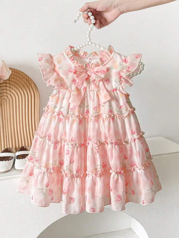 Pink_Georgette_Kids_Dress_For_Girls