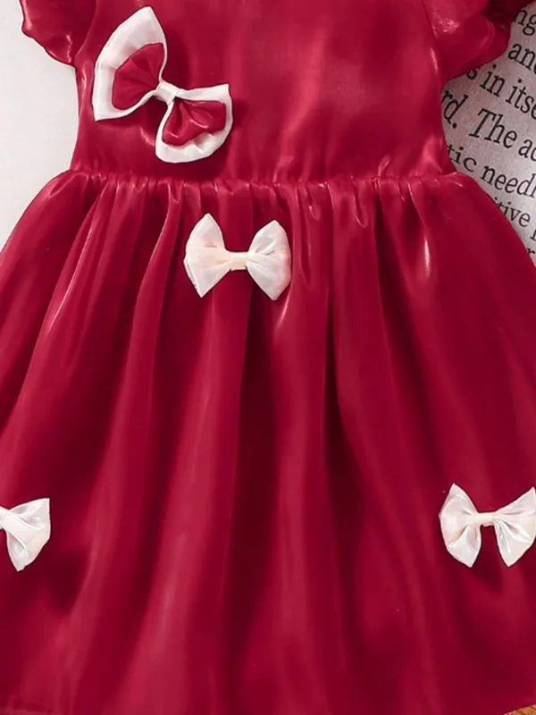 Red_Georgette_Kids_Dress_For_Girls