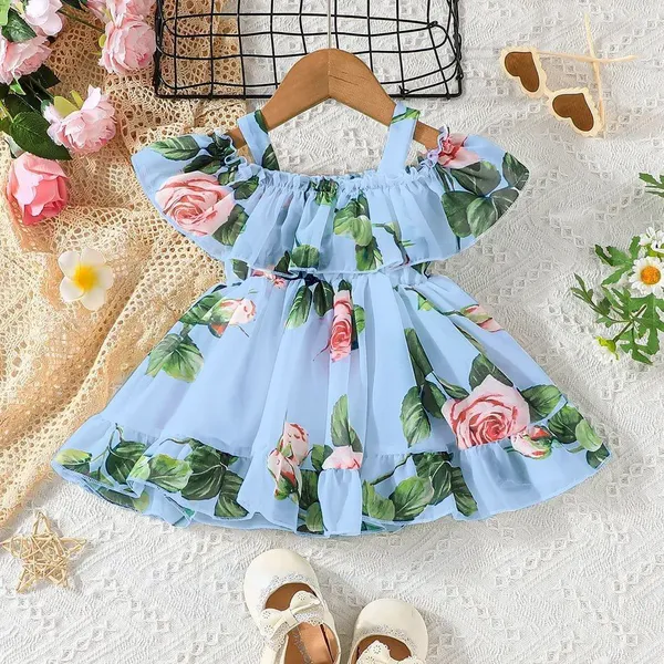Blue_Georgette_Kids_Dress_For_Girls