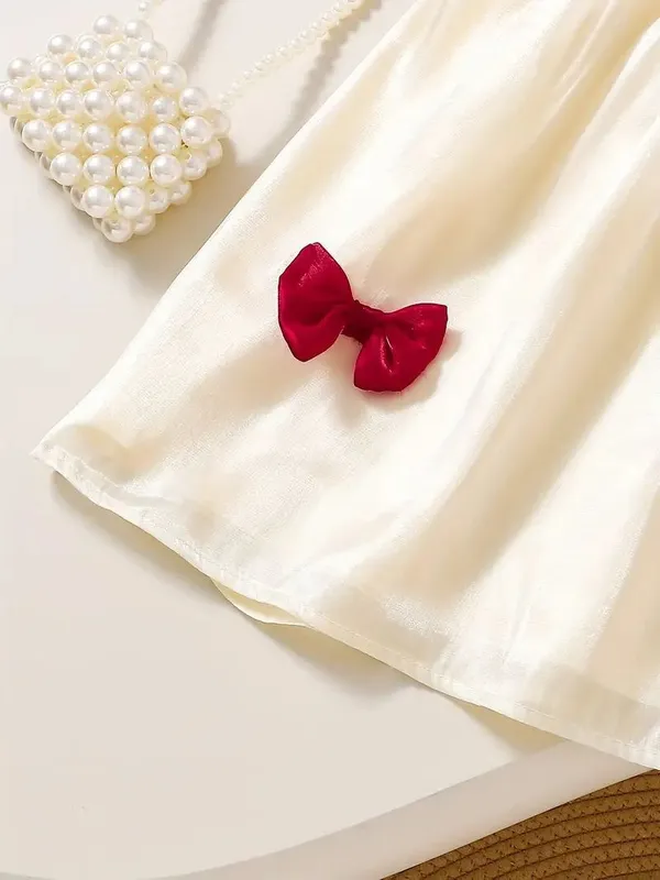 Cream_Georgette_Kids_Dress_For_Girls