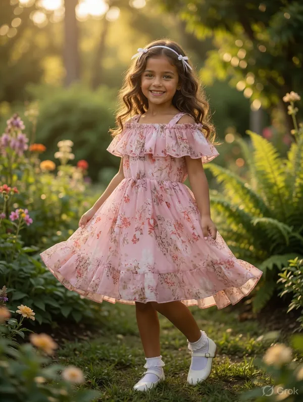 Pink_Georgette_Kids_Dress_For_Girls