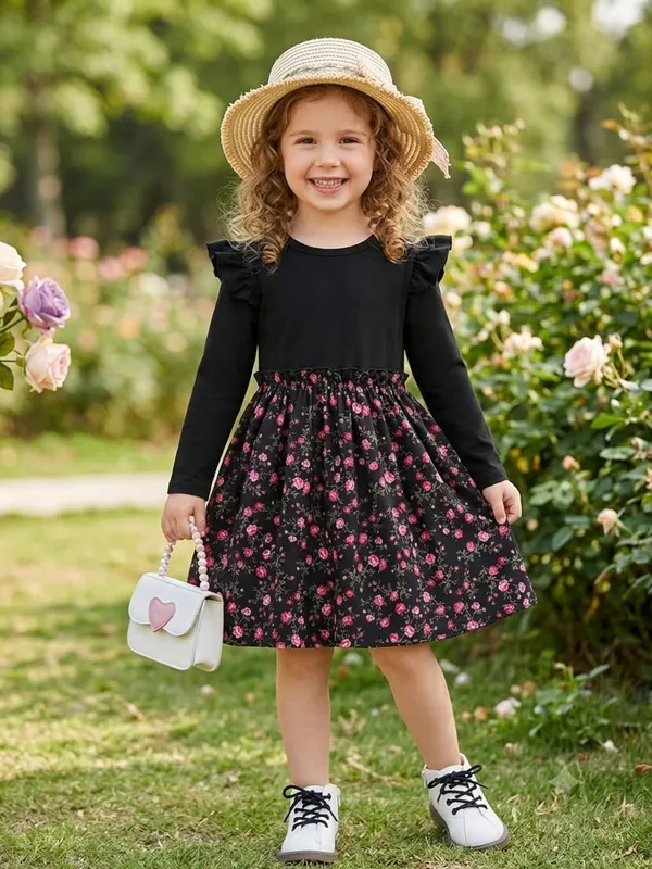 Black_Georgette_Kids_Dress_For_Girls