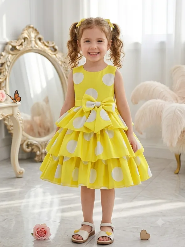 Yellow_Georgette_Kids_Dress_For_Girls