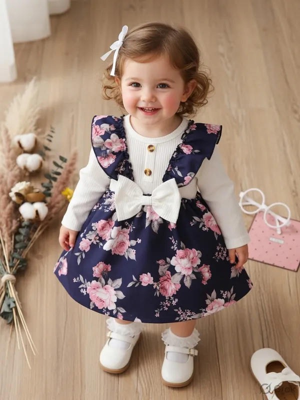Blue_Georgette_Kids_Dress_For_Girls