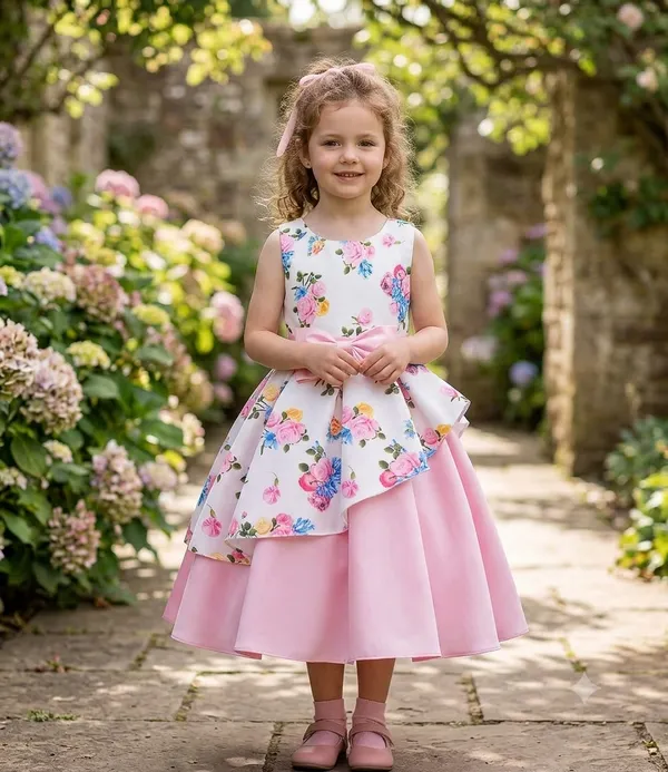 Pink_Georgette_Kids_Dress_For_Girls