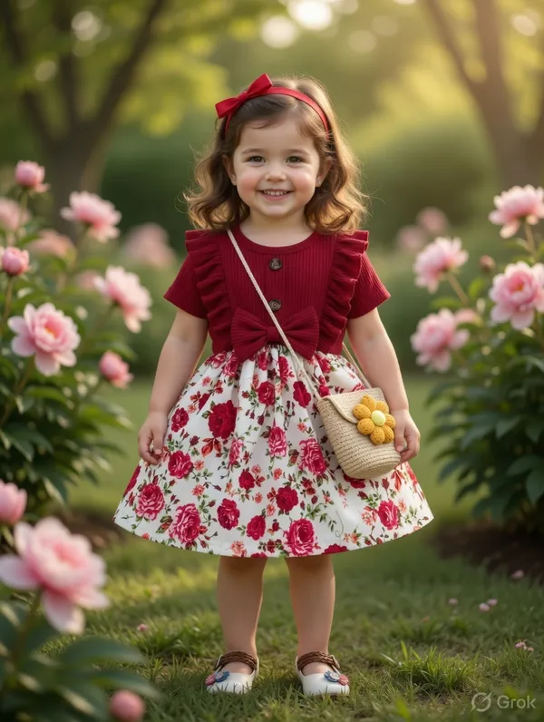 Maroon_Georgette_Kids_Dress_For_Girls