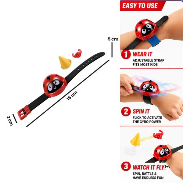 Red_And_Black_Abs_Plastic_Gyro_Spinner_Watch_Toy_For_Children
