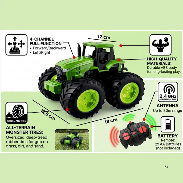 Green_Abs_Plastic_Remote_Control_Farm_Tractor_Toy_For_Children