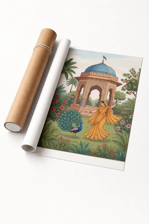 Indian_Courtyard_Dance_Serenity_Glossy_Photo_Paper_Print_Only