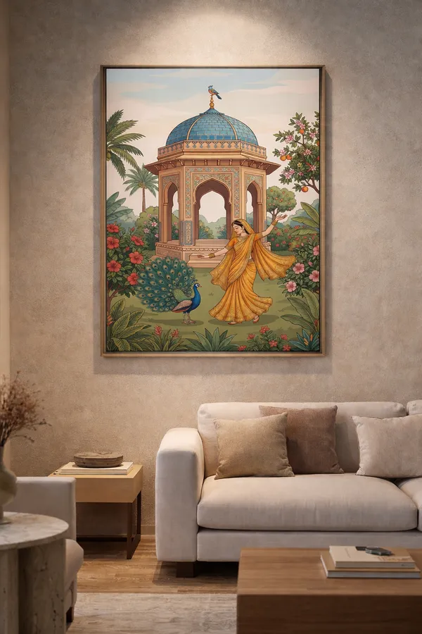 Indian_Courtyard_Dance_Serenity_Glossy_Photo_Paper_Print_Only