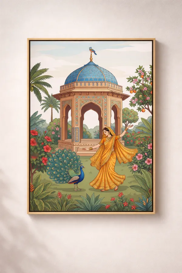 Indian_Courtyard_Dance_Serenity_Glossy_Photo_Paper_Print_Only
