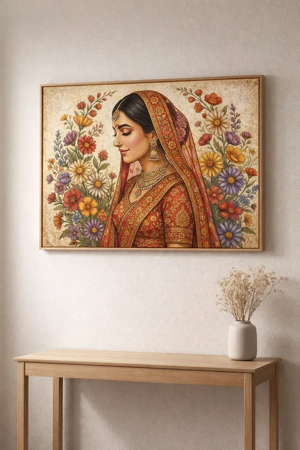 Regal_Indian_Wedding_Portrait_Canvas_Black