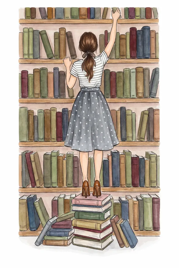 Vintage_Bookshelf_Girl_Illustration_Canvas_Maple
