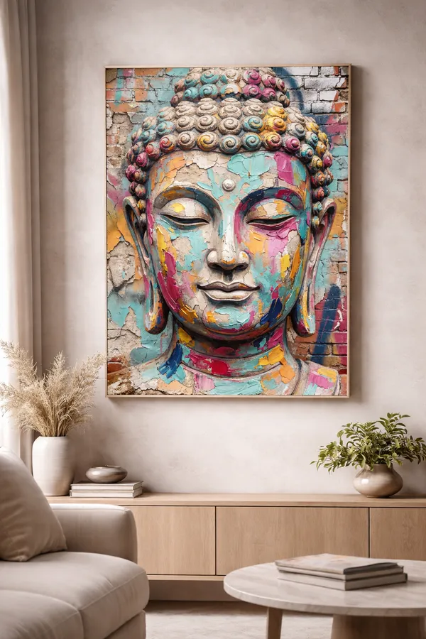 Meditative_Buddha_Color_Splash_Canvas_Walnut