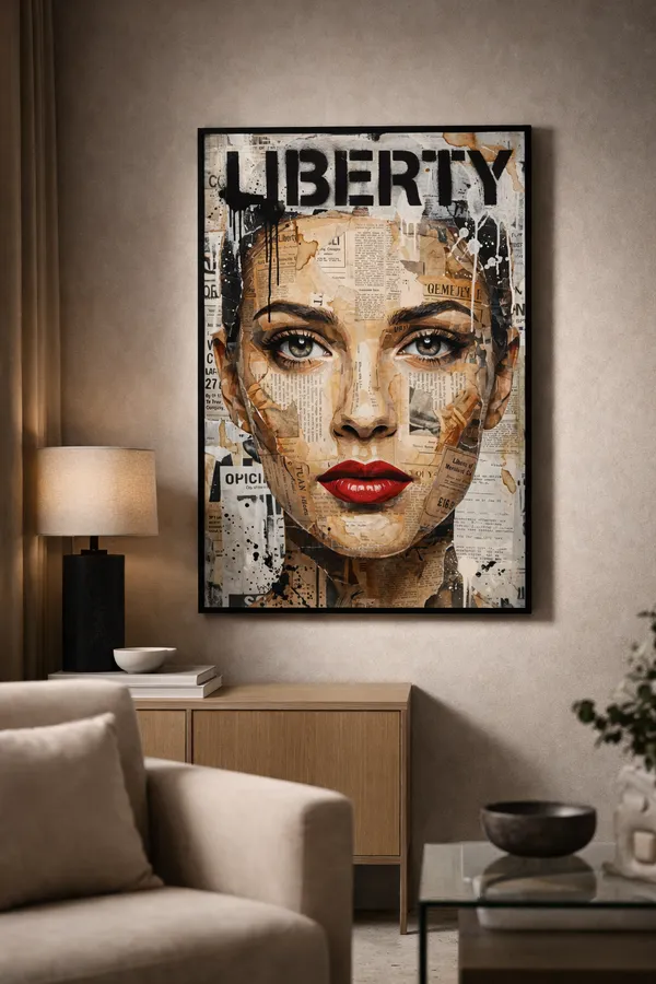 Liberty_Collage_Woman_Portrait_Canvas_Print_Only