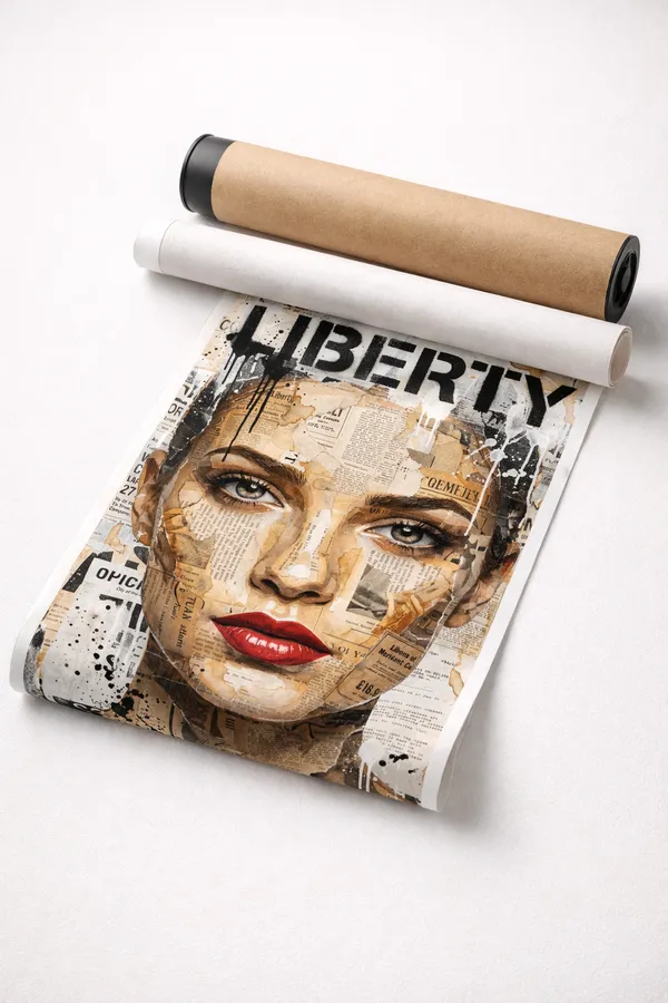 Liberty_Collage_Woman_Portrait_Canvas_Print_Only