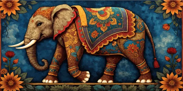 Royal_Elephant_Heritage_Wall_Art_Canvas_Stretched_Canvas