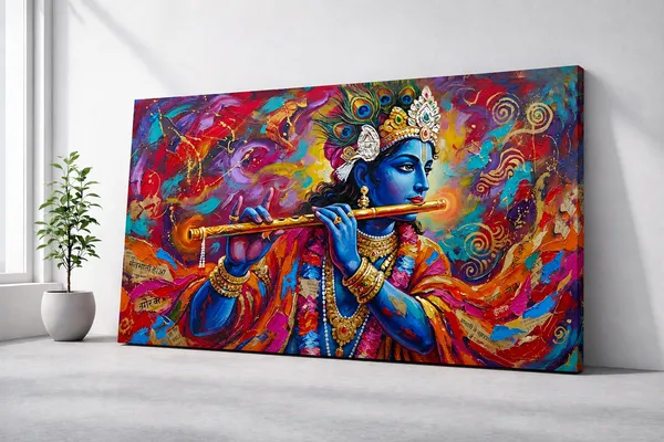 Divine_Krishna_Artistic_Wall_Painting_Canvas_Stretched_Canvas