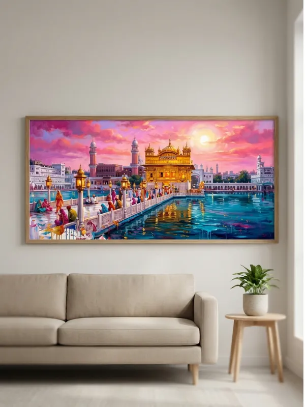 Golden_Temple_Sunset_Spiritual_Wall_Art_Canvas_Print_Only