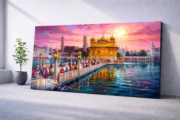 Golden_Temple_Sunset_Spiritual_Wall_Art_Canvas_Print_Only