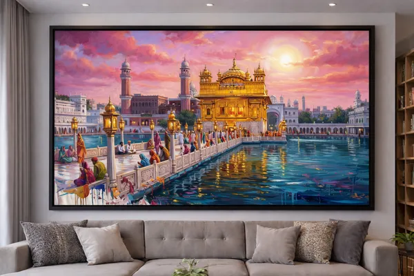 Golden_Temple_Sunset_Spiritual_Wall_Art_Canvas_Print_Only