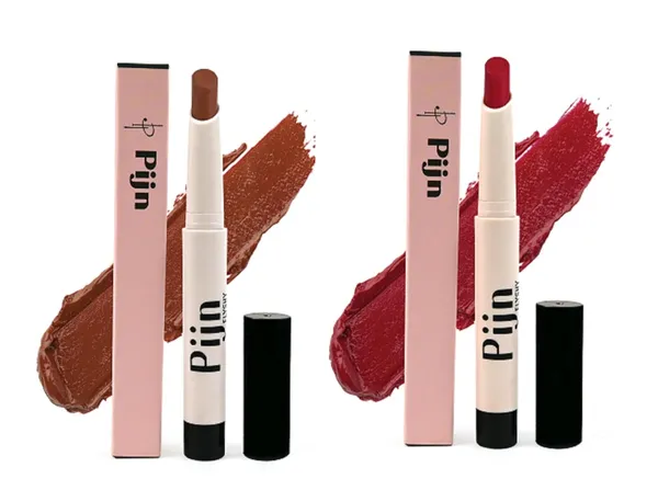 Pijn_Best_Deal_Combo_Of_2_Luxe_Comfy_Matt_Lipstick_Nude_Brown_And_Pink_Blush_12Hr_Long_Lasting_Smudge_Proof_Waterproof_Lightweight_Smooth_Matte_Finish_With_Vitamin_E_Lip_Repair_Lipstick_For_Women