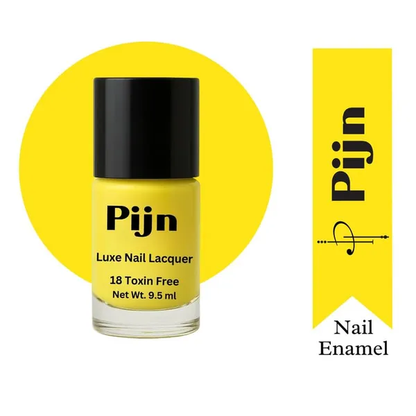 Pijn_Professional_Nail_Lacquer_Highly_Pigmented_18_Toxin_Free_Nail_Polish_With_A_High_Shine_Gel_Finish_Quick_Dry_Long_Lasting_Chip_Resistant_Enamelsummer_Yellow_9_5Ml