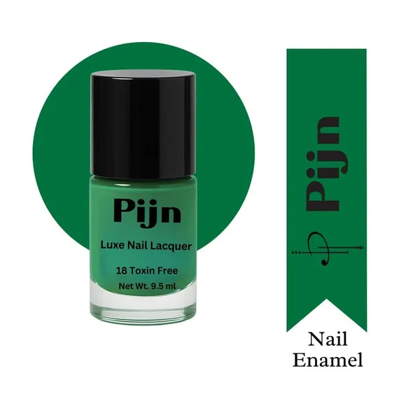Pijn_Professional_Nail_Lacquer_Highly_Pigmented_18_Toxin_Free_Nail_Polish_Nail_Paint_With_A_High_Shine_Gel_Finish_Quick_Dry_Long_Lasting_Chip_Resistant_Enamel_Spinach_Green_9_5Ml
