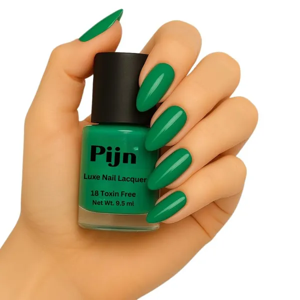 Pijn_Professional_Nail_Lacquer_Highly_Pigmented_18_Toxin_Free_Nail_Polish_Nail_Paint_With_A_High_Shine_Gel_Finish_Quick_Dry_Long_Lasting_Chip_Resistant_Enamel_Spinach_Green_9_5Ml