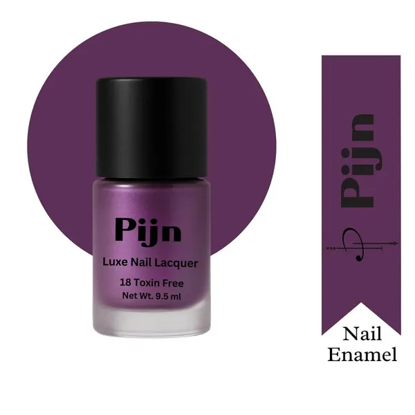 Pijn_Professional_Nail_Lacquer_Highly_Pigmented_18_Toxin_Free_Nail_Polish_With_A_High_Shine_Pearl_Finish_Quick_Dry_Long_Lasting_Chip_Resistant_Enamel_Pearl_Black_Berry_9_5Ml