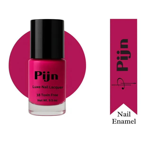Pijn_Professional_Nail_Lacquer_Highly_Pigmented_18_Toxin_Free_Nail_Polish_With_A_High_Shine_Gel_Finish_Quick_Dry_Long_Lasting_Chip_Resistant_Enamel_Rubans_Pink_9_5Ml